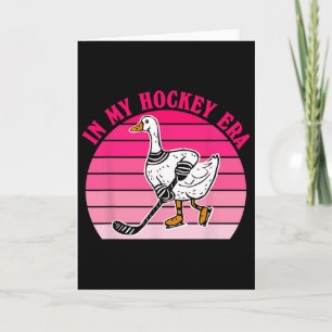 Tarjeta En Mi Era De Chica De Hockey Diseño Vintage De Gan