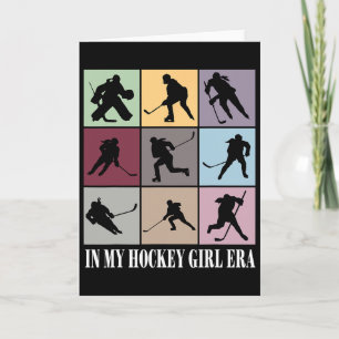 Tarjeta En Mi Era de Chica de Hockey Divertida Jugadora de
