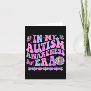 Tarjeta En mi era de conciencia del autismo, retro disco e