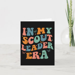 Tarjeta En Mi Era De Líder Scout, Tropas Retro Groovy Scou
