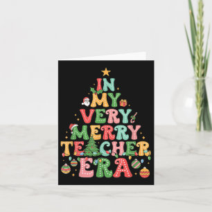 Tarjeta En Mi Era De Maestros, Xmas Groovy Retro Chr
