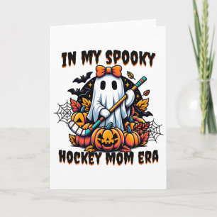 Tarjeta En Mi Era de Mamá de Hockey Espeluznante Halloween