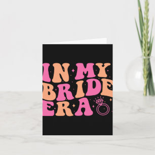 Tarjeta En mi era de novia Groovy Bachelorette Wedding Par