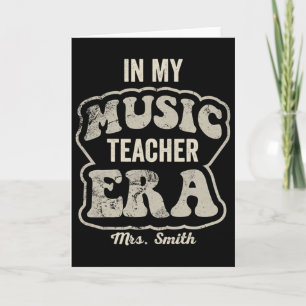 Tarjeta En Mi Era de Profesora de Música Sra Smith Retro A