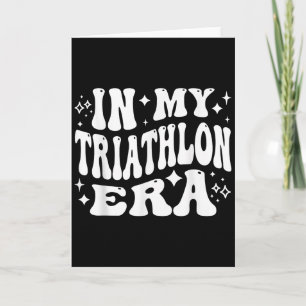 Tarjeta En mi era de triatlón divertido nadar bicicleta co