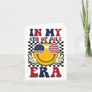 Tarjeta En Mi Era Del 4 De Julio, Funny Bandera Patriótica