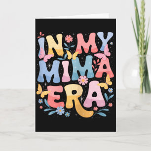 Tarjeta En Mi Era Mima Retro Groovy Mima Día de las Madres