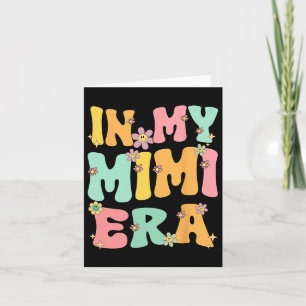 Tarjeta En mi era Mimi Retro Groovy Mimi Abuela Día de las