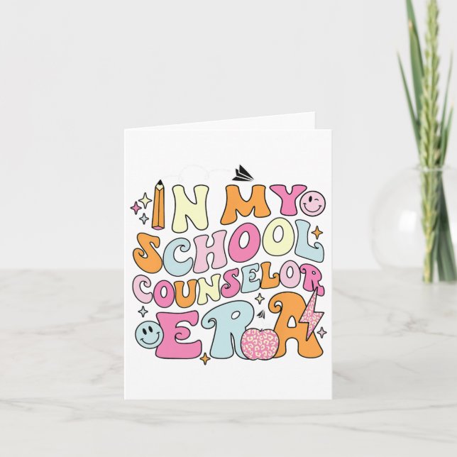 Tarjeta En mi escuela, consejero volvió a ser profesor (Anverso)