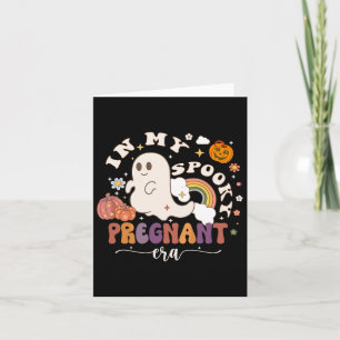 Tarjeta En mi espantosa época preñada, fantasma Halloween