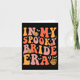 Tarjeta En mi espantosa era de novia Groovy Halloween Boda