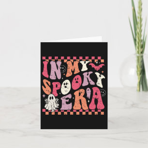 Tarjeta En mi espantosa era Groovy Hippie Halloween Ghost