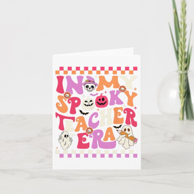 Tarjeta En mi espeluznante época de profesores Groovy Ghos (Anverso)