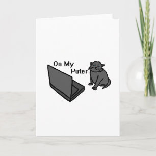 Tarjeta En Mi Gata de Computadora Divertida Meme