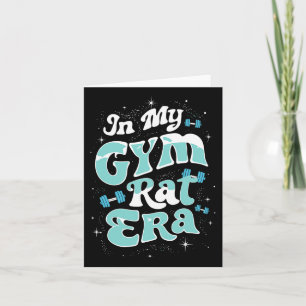 Tarjeta En mi Gym Rat Era Groovy Fitness Bodybuilding Work