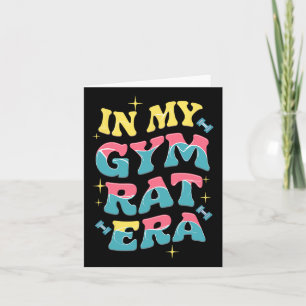 Tarjeta En mi Gym Rat Era Groovy Fitness Bodybuilding Work