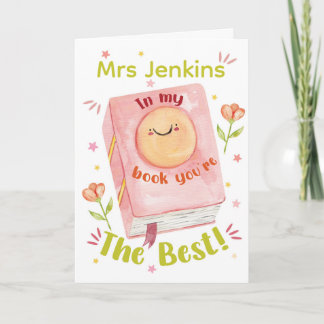 Tarjeta En Mi Libro Eres el Mejor – Cute Gracias