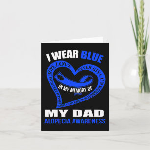 Tarjeta En mi memoria de mi padre ALOPECIA AWARENESS