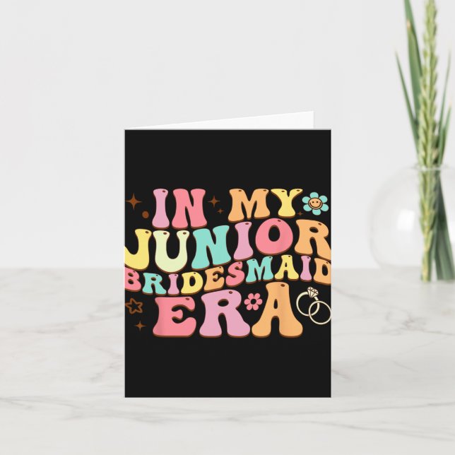 Tarjeta En mi niñera de novias Groovy Bride Boda E (Anverso)