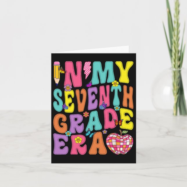 Tarjeta En mi sétimo grado, sétimo grado, de vuelta a la e (Anverso)