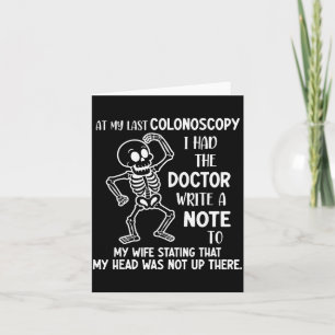 Tarjeta En mi última colonoscopia hice que el médico escri