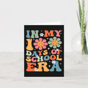 Tarjeta En Mis 100 Días De Era Escolar Maestra Niños 100 D