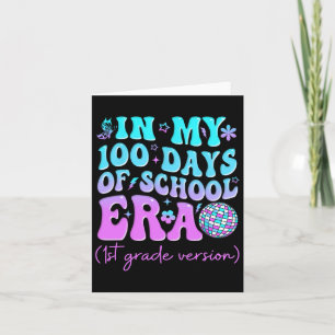 Tarjeta En mis 100 días de escuela, estudiantes de primer