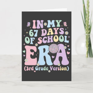 Tarjeta En mis 67 días de época escolar 3er grado Retro di