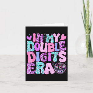 Tarjeta En mis dígitos dobles de la era retro 10 años