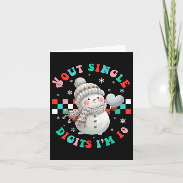 Tarjeta En mis dos dígitos de la era del año 10 cumpleaños (Anverso)