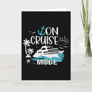 Tarjeta En modo crucero vacaciones familiares coincidentes