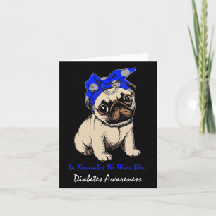 Tarjeta En Noviembre Usamos Avisos De Diabetes De Perro Az