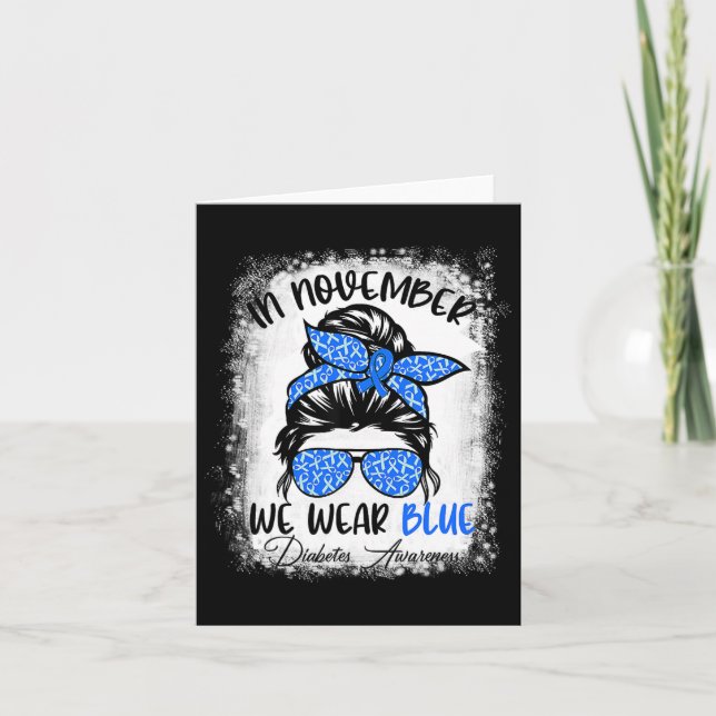 Tarjeta En Noviembre, Usamos Diabetes Azules Y Desordenado (Anverso)