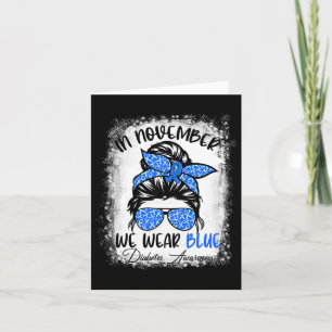 Tarjeta En Noviembre, Usamos Diabetes Azules Y Desordenado