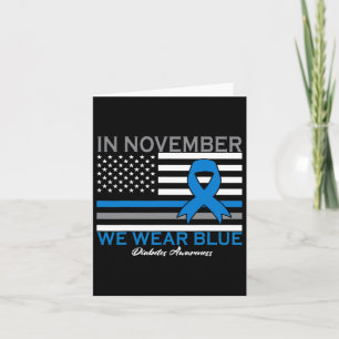 Tarjeta En Noviembre Usamos Diabetes Diabéticos Azules T1d