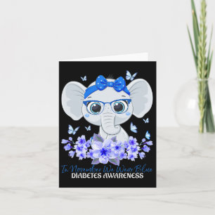 Tarjeta En Noviembre Usamos El Elefante Azul T1d Diabetes