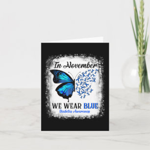 Tarjeta En Noviembre Usamos Mariposas Azules Para La Diabe