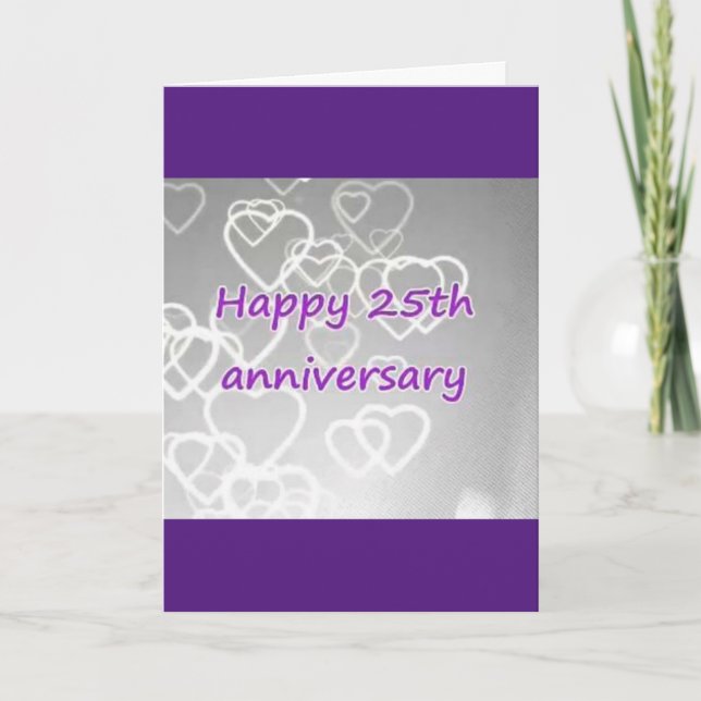 TARJETA EN NUESTRO **25º** ANIVERSARIO BODA CON AMOR (Anverso)