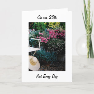 TARJETA EN NUESTRO 25 ANIVERSARIO Y CADA DÍA-TE QUIERO