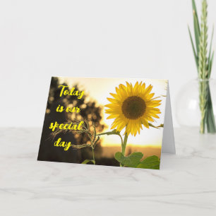 TARJETA EN NUESTRO "ANIVERSARIO" AMOR/GIRASOL