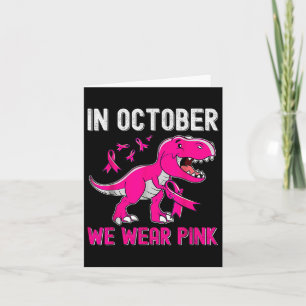 Tarjeta En Octubre Nosotros Llevamos Rosa Cáncer de Seno T