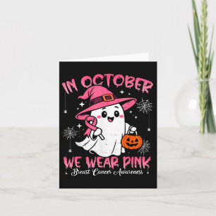 Tarjeta En Octubre Nosotros Usamos Camisetas Rosas De Cánc