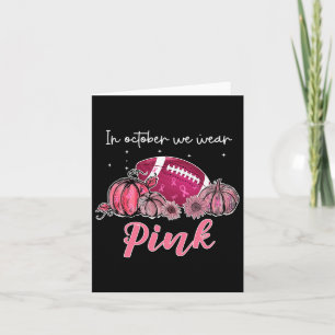 Tarjeta En Octubre Nosotros Usamos Fútbol Rosa Cáncer de M