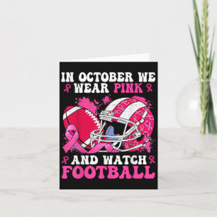 Tarjeta En Octubre Nosotros Usamos Fútbol Rosa Cáncer De M