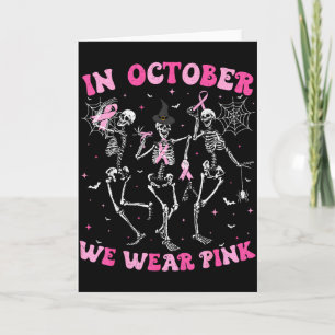 Tarjeta En Octubre Nosotros Usamos Nk Halloween Cáncer De 