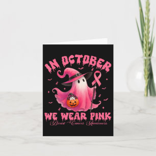 Tarjeta En Octubre Nosotros Usamos Rosa Conciencia Del Cán