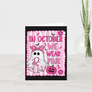 Tarjeta En Octubre Nosotros Usamos Rosa Conciencia Del Can