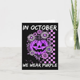 Tarjeta En Octubre Nosotros Vestimos De Morado Violencia D