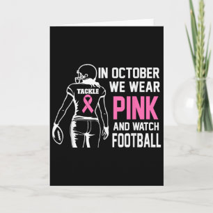 Tarjeta En Octubre Nosotros Vestimos Fútbol Rosa Concienci