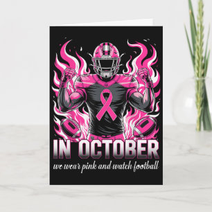 Tarjeta En Octubre Nosotros Vestimos Fútbol Rosa Concienci